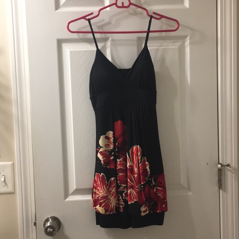 Black floral dress